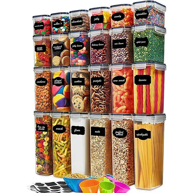 Airtight Food Storage Containers – 5 Piece Kitchen Organizer Set