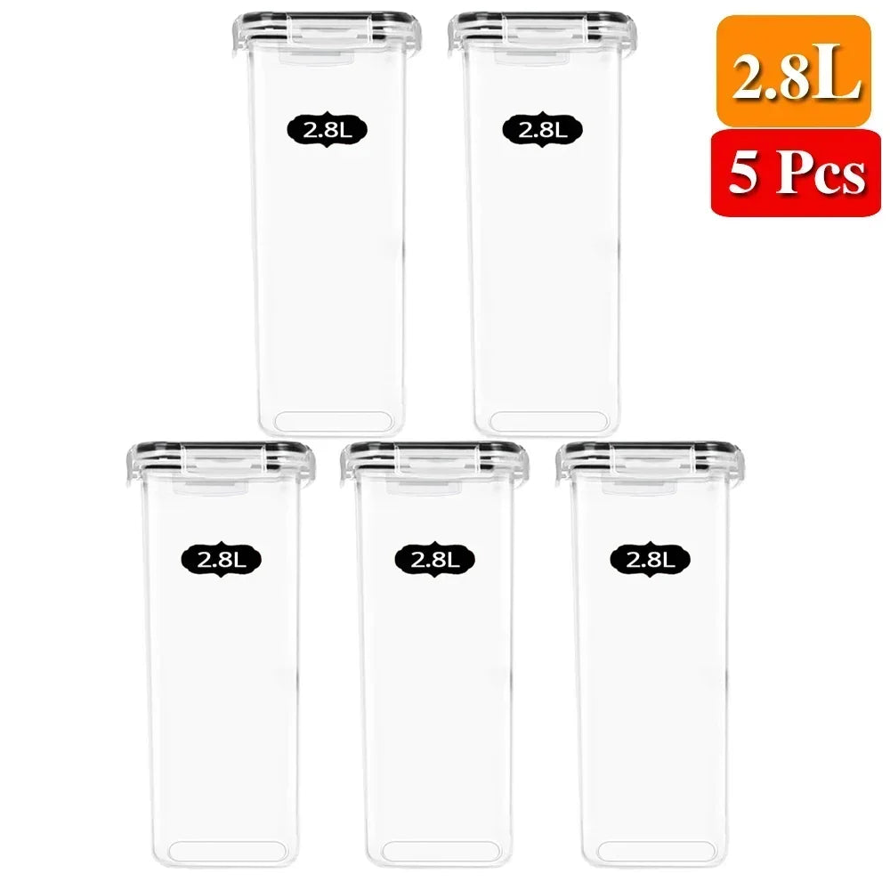Airtight Food Storage Containers – 5 Piece Kitchen Organizer Set